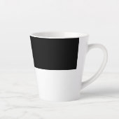 Eenvoudig minimalistisch zwart-wit latte mok (Rechts)