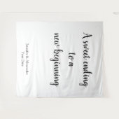 Eenvoudig minimalistisch zwart-wit-liefdescitaat wandkleed (Voorkant (horizontaal))