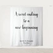 Eenvoudig minimalistisch zwart-wit-liefdescitaat wandkleed (Voorkant)