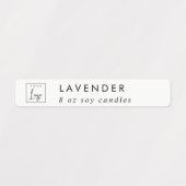 Eenvoudig minimalistisch zwart-wit Logo kaarsetike Labels (Design 1)