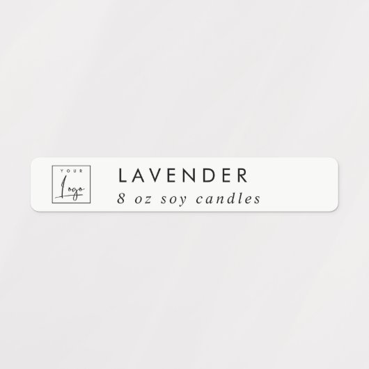 Eenvoudig minimalistisch zwart-wit Logo kaarsetike Labels (Design 1)