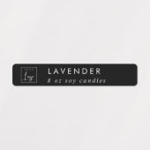 Eenvoudig minimalistisch zwart-wit Logo kaarsetike Labels (Design 2)