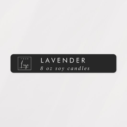 Eenvoudig minimalistisch zwart-wit Logo kaarsetike Labels (Design 2)