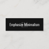 Eenvoudig minimalistisch zwart-wit mini visitekaartje (Achterkant)