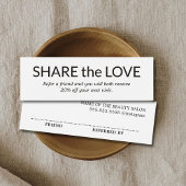 Eenvoudig minimalistisch zwart wit mini visitekaartjes