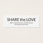 Eenvoudig minimalistisch zwart wit mini visitekaartjes (Voorkant)