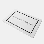 Eenvoudig minimalistisch zwart-wit monogram deurmat (Schuin)