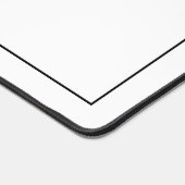 Eenvoudig Minimalistisch Zwart Wit Monogram Modern Bureaumat (Hoek)