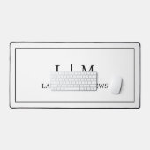 Eenvoudig Minimalistisch Zwart Wit Monogram Modern Bureaumat (Keyboard & Muis)