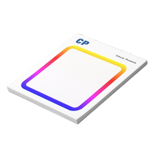 Eenvoudig minimalistisch zwart-wit notitieblok (Linkerzijde)