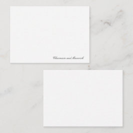 Eenvoudig minimalistisch zwart-wit notitiekaartje