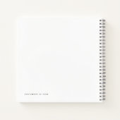 Eenvoudig minimalistisch zwart-witbruidbruidboek notitieboek (Achterkant)