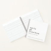 Eenvoudig minimalistisch zwart-witbruidbruidboek notitieboek (Binnen)