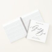 Eenvoudig minimalistisch zwart-witbruidbruidboek notitieboek (Binnen)