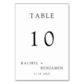 Eenvoudig minimalistisch zwart-withuwelijk kaart (Voorkant)