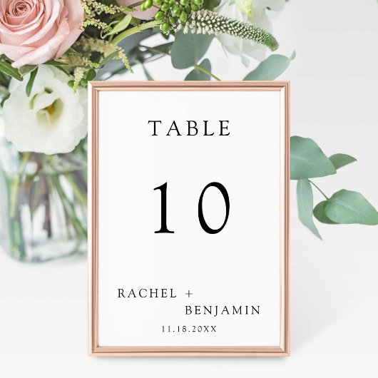 Eenvoudig minimalistisch zwart-withuwelijk kaart