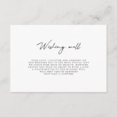 Eenvoudig minimalistisch zwart witwweduwen goed informatiekaartje (Voorkant)