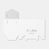 Eenvoudig minimalistische Bedankt voor bruiloft Bl Bedankdoosjes (Uitgevouwen)