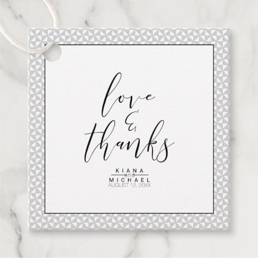 Eenvoudig minimalistische Bedankt voor bruiloft Bl Bedankjes Labels (Voorkant)