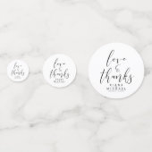 Eenvoudig minimalistische Bedankt voor bruiloft Bl Confetti (Voorkanten)