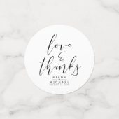 Eenvoudig minimalistische Bedankt voor bruiloft Bl Confetti (Kleine voorkant)