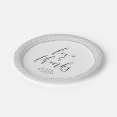 Eenvoudig minimalistische Bedankt voor bruiloft Bl Papieren Bordje (Gekanteld)