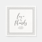 Eenvoudig minimalistische Bedankt voor bruiloft Bl Servet (Voorkant)