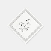 Eenvoudig minimalistische Bedankt voor bruiloft Bl Servet (Hoek)