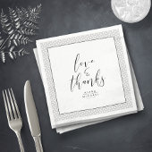 Eenvoudig minimalistische Bedankt voor bruiloft Bl Servet