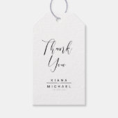 Eenvoudig minimalistische bruiloft Dank u ID523 Cadeaulabel (Voorkant)