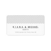 Eenvoudig minimalistische bruiloft zwarte ID523 Etiket (Voorkant)