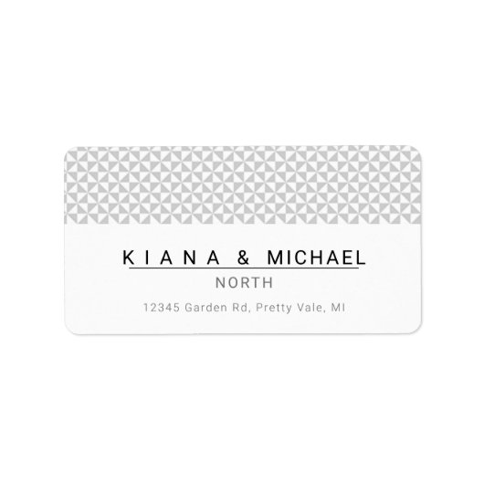 Eenvoudig minimalistische bruiloft zwarte ID523 Etiket (Voorkant)