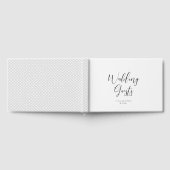 Eenvoudig minimalistische bruiloft zwarte ID523 Gastenboek (Volledig)