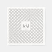 Eenvoudig minimalistische bruiloft zwarte ID523 Servet (Voorkant)