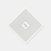 Eenvoudig minimalistische bruiloft zwarte ID523 Servet (Hoek)