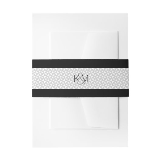 Eenvoudig minimalistische bruiloft zwarte ID523 Uitnodigingen Wikkel (Voorkant Voorbeeld)