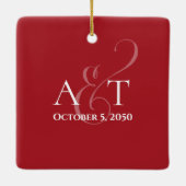 Eenvoudig minimalistische kerstfoto met elegant keramisch ornament (Achterkant)