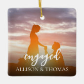 Eenvoudig minimalistische kerstfoto met elegant keramisch ornament (Voorkant)