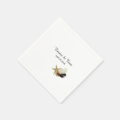 Eenvoudig minimalistische kustbruiloft servet (Hoek)