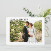Eenvoudig minimalistische liefde voor weddenschapp bedankkaart (Staand voorkant)