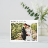 Eenvoudig minimalistische liefde voor weddenschapp briefkaart (Staand voorkant)