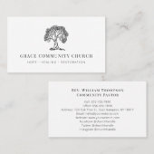 Eenvoudig minimalistische moderne zwarte en witte visitekaartje (Voorkant / Achterkant)