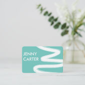 Eenvoudig minimalistische penseelpenseelstreken ko visitekaartje (Staand voorkant)