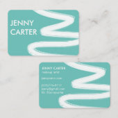 Eenvoudig minimalistische penseelpenseelstreken ko visitekaartje (Voorkant / Achterkant)