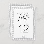 Eenvoudig Minimalistische Tafel Nummers Zwart ID52 Kaart (Voorkant / Achterkant)