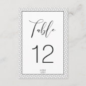 Eenvoudig Minimalistische Tafel Nummers Zwart ID52 Kaart (Voorkant)