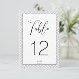 Eenvoudig Minimalistische Tafel Nummers Zwart ID52 Kaart