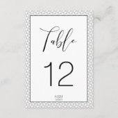 Eenvoudig Minimalistische Tafel Nummers Zwart ID52 Kaart (Achterkant)