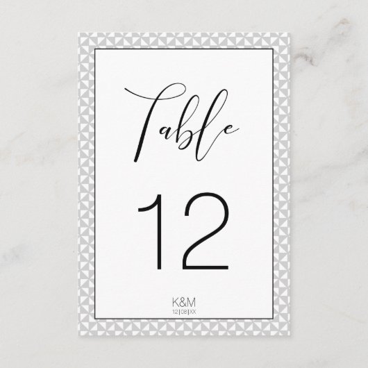 Eenvoudig Minimalistische Tafel Nummers Zwart ID52 Kaart (Achterkant)