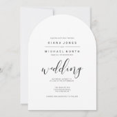 Eenvoudig Minimalistische Trouw Bloemboog ID523 Kaart (Voorkant)